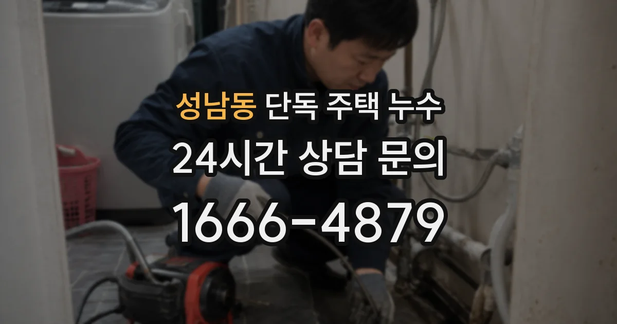 성남동 단독 주택 누수
