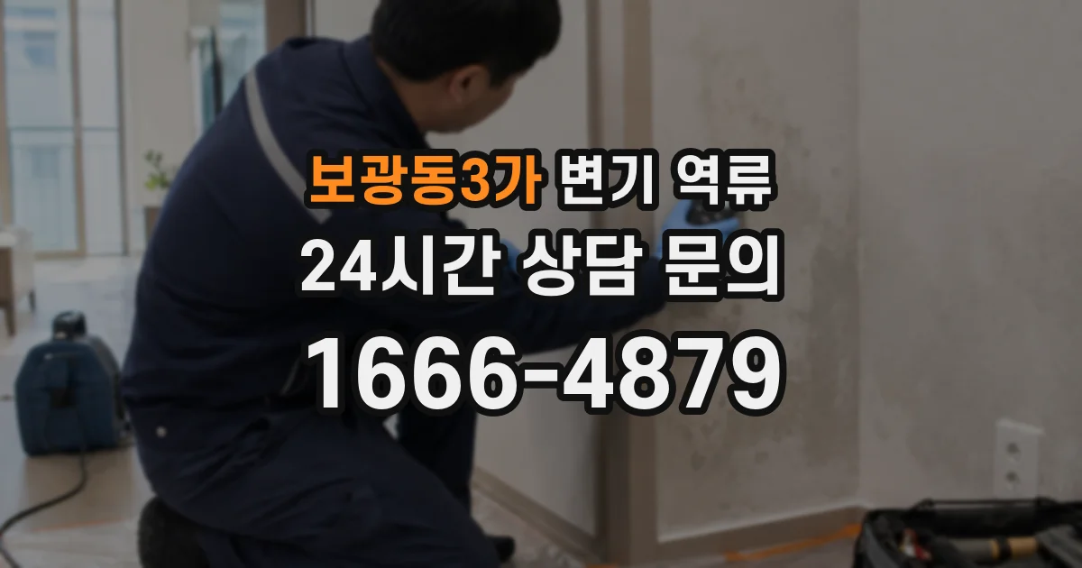 보광동3가 변기 역류