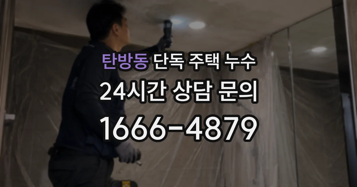 탄방동 단독 주택 누수