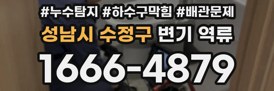 성남시 수정구 변기 역류