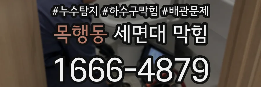 목행동 세면대 막힘
