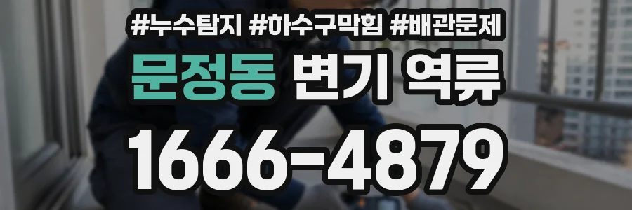 문정동 변기 역류
