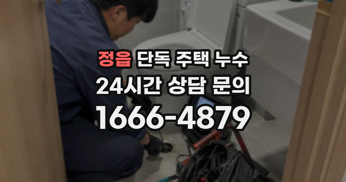 정읍 단독 주택 누수