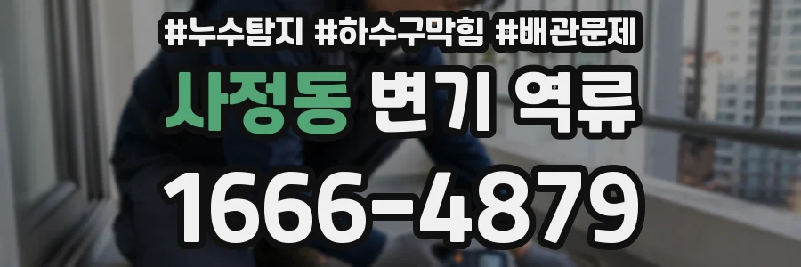 사정동 변기 역류