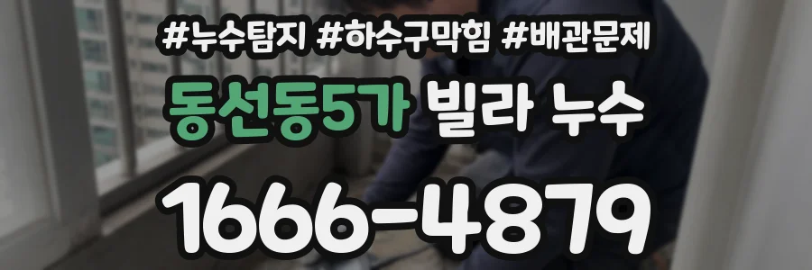동선동5가 빌라 누수