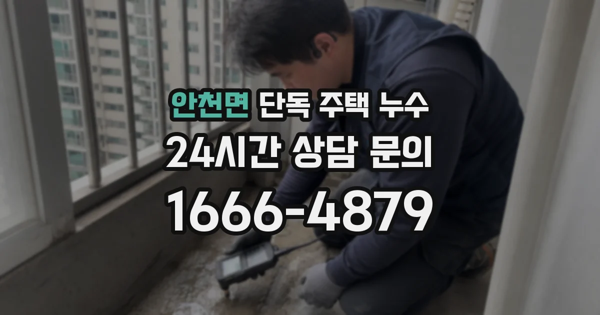 안천면 단독 주택 누수