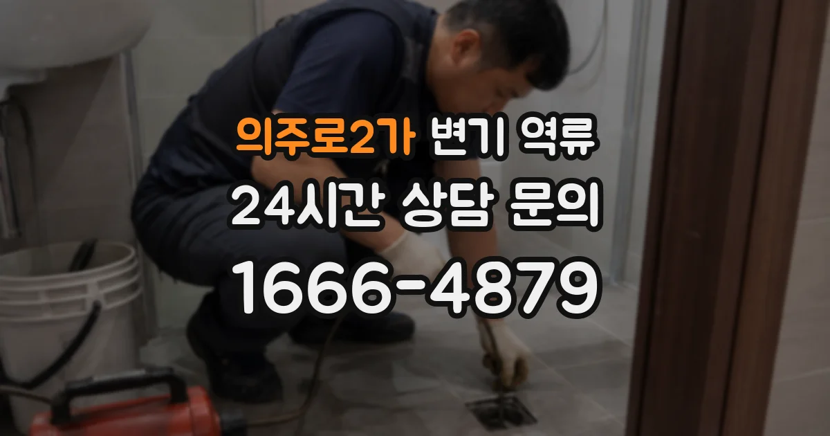의주로2가 변기 역류