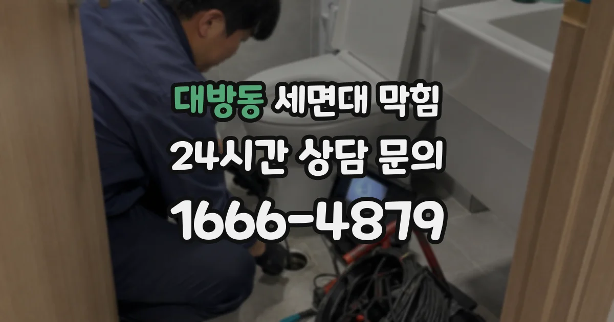 대방동 세면대 막힘