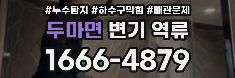 두마면 변기 역류