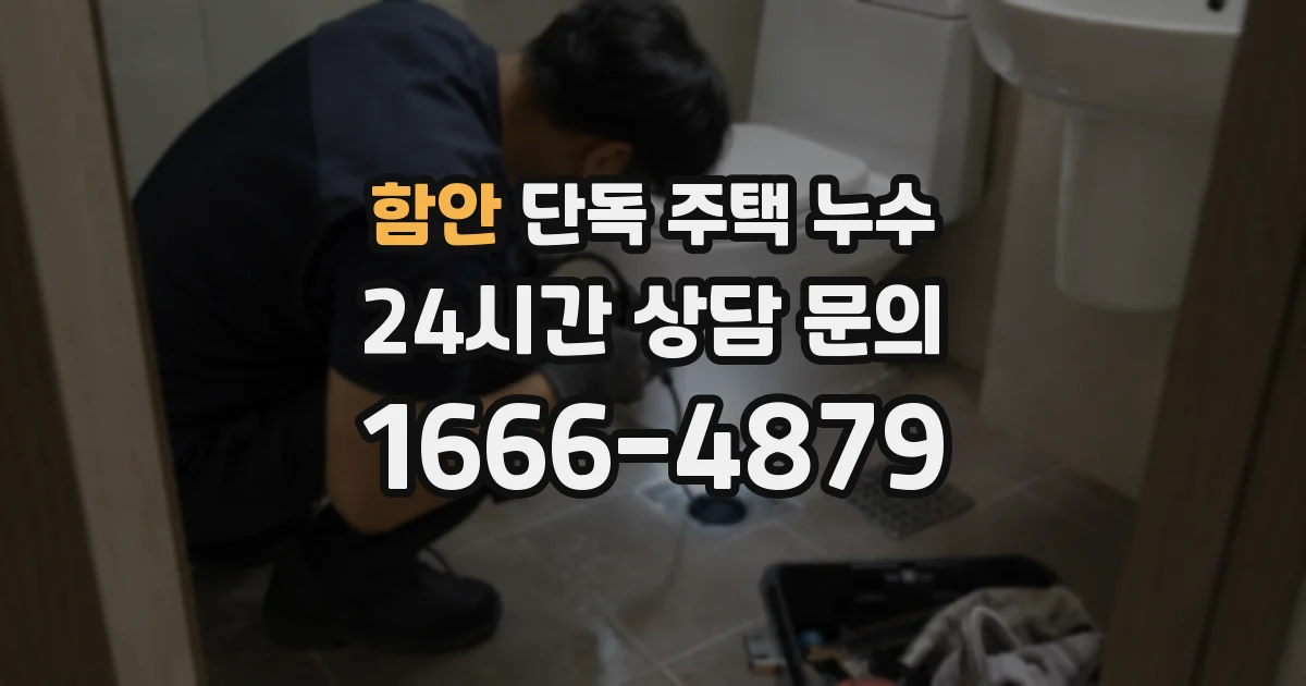 함안 단독 주택 누수