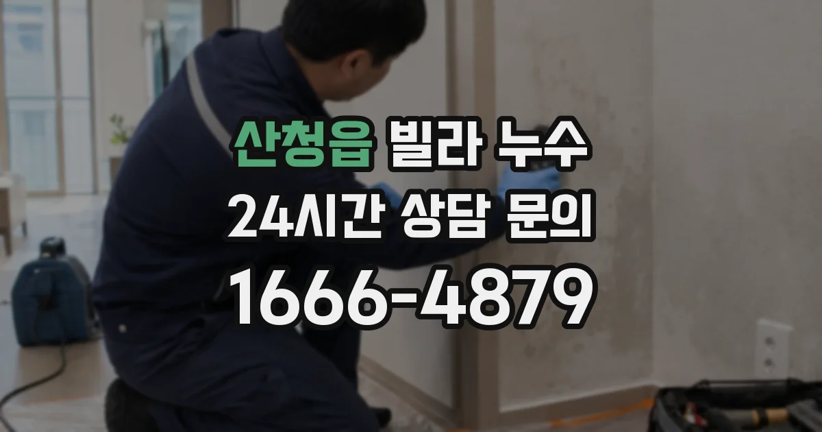 산청읍 빌라 누수