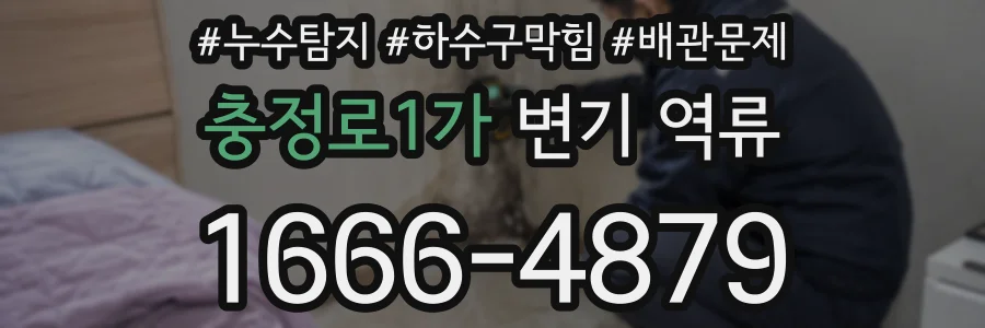 충정로1가 변기 역류
