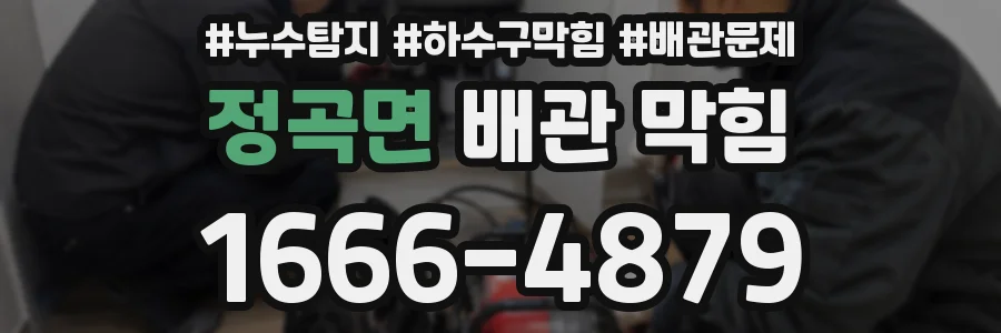 정곡면 배관 막힘