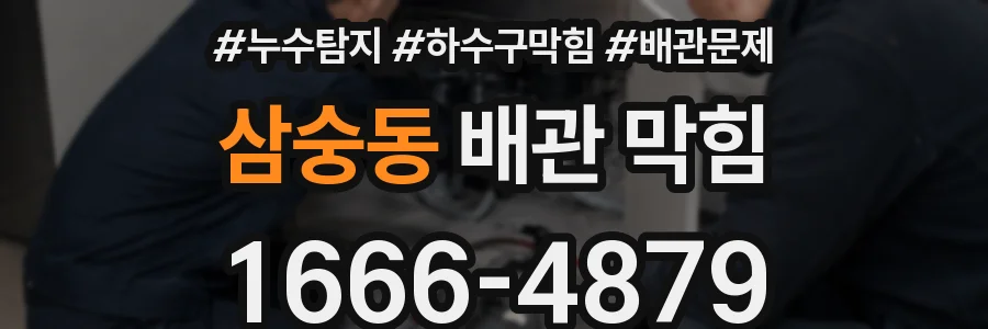 삼숭동 배관 막힘