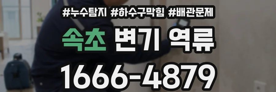 속초 변기 역류