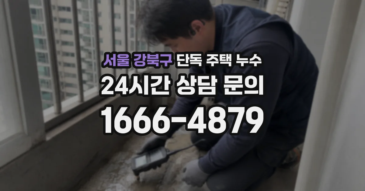 서울 강북구 단독 주택 누수