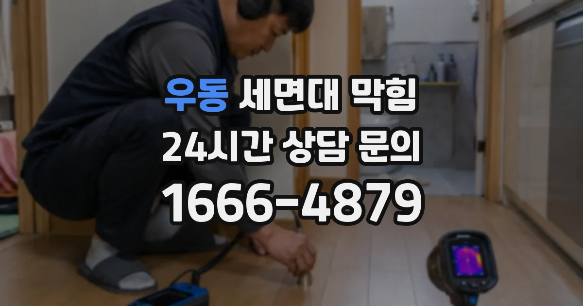 우동 세면대 막힘
