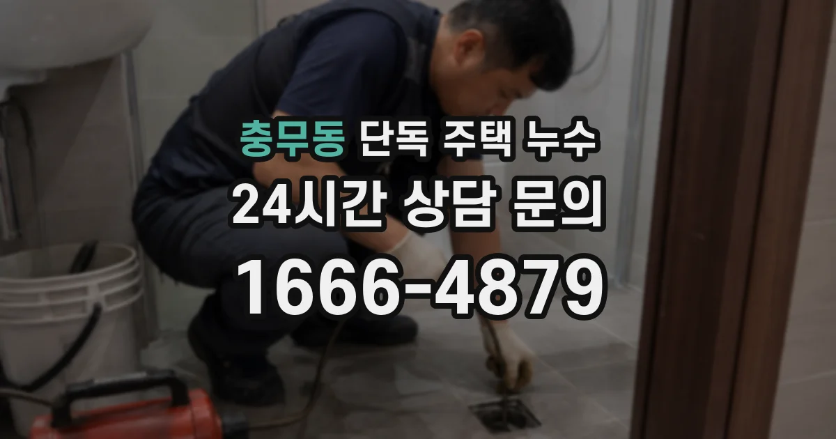 충무동 단독 주택 누수