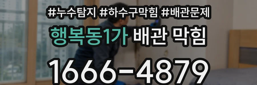 행복동1가 배관 막힘
