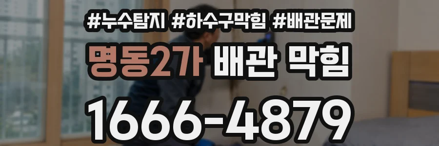 명동2가 배관 막힘