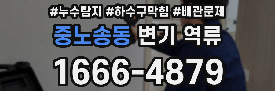 중노송동 변기 역류