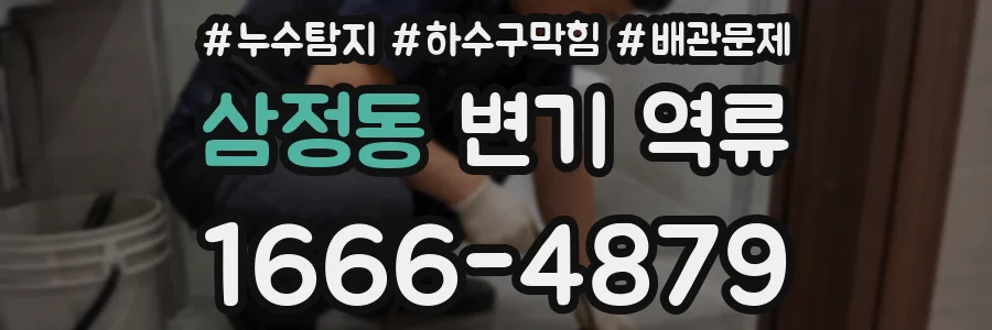 삼정동 변기 역류