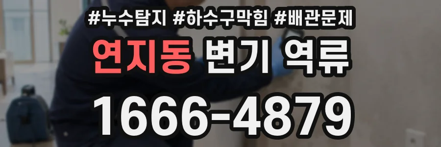 연지동 변기 역류