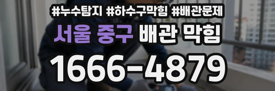 서울 중구 배관 막힘