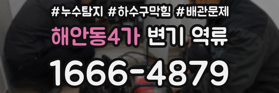 해안동4가 변기 역류