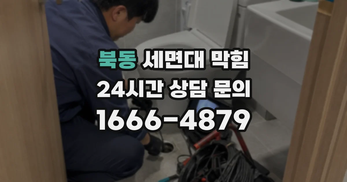 북동 세면대 막힘