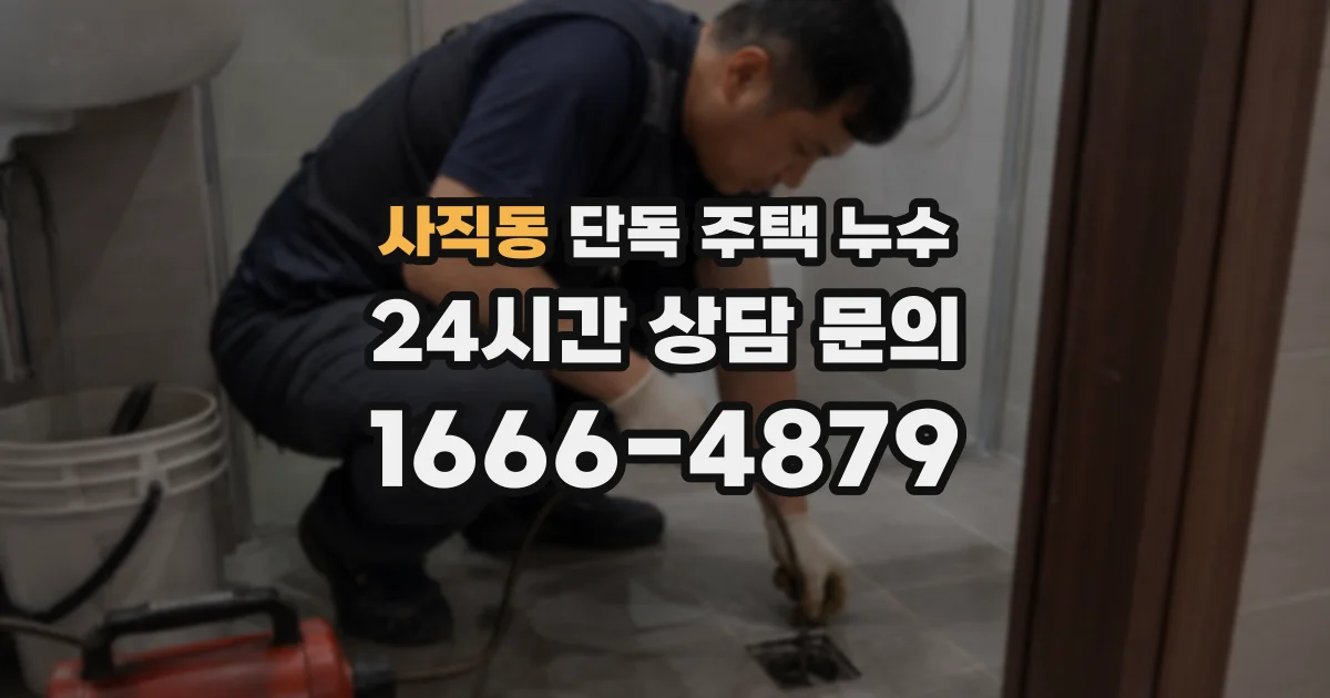 사직동 단독 주택 누수