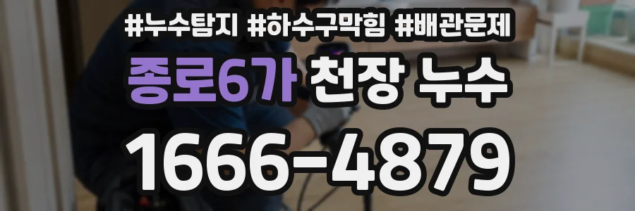 종로6가 천장 누수