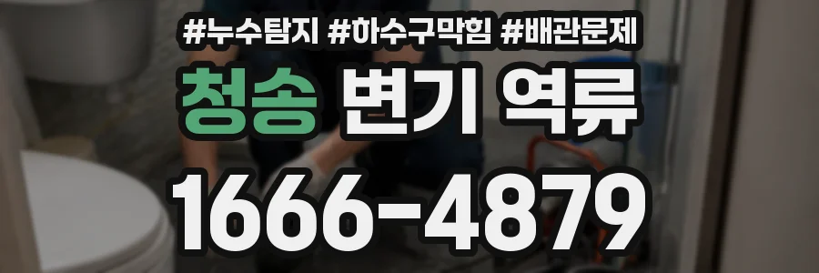 청송 변기 역류