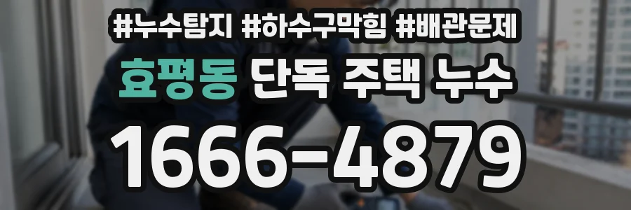 효평동 단독 주택 누수