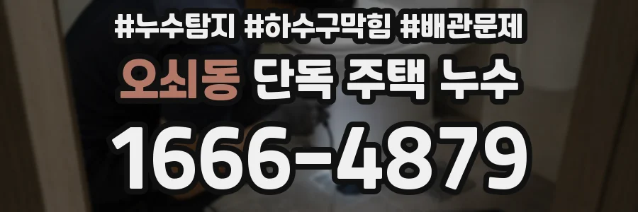 오쇠동 단독 주택 누수