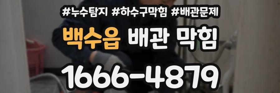 백수읍 배관 막힘