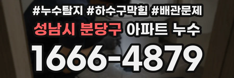 성남시 분당구 아파트 누수
