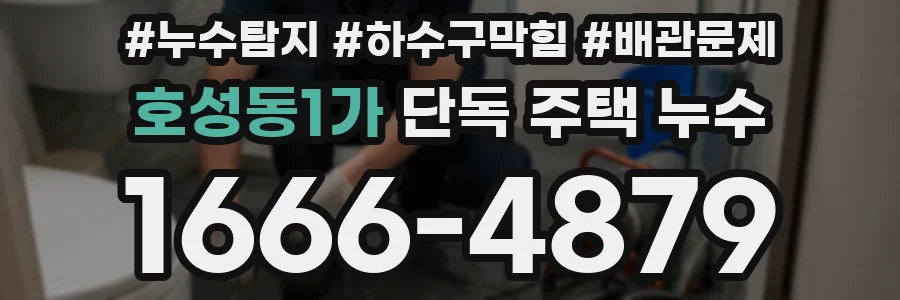 호성동1가 단독 주택 누수