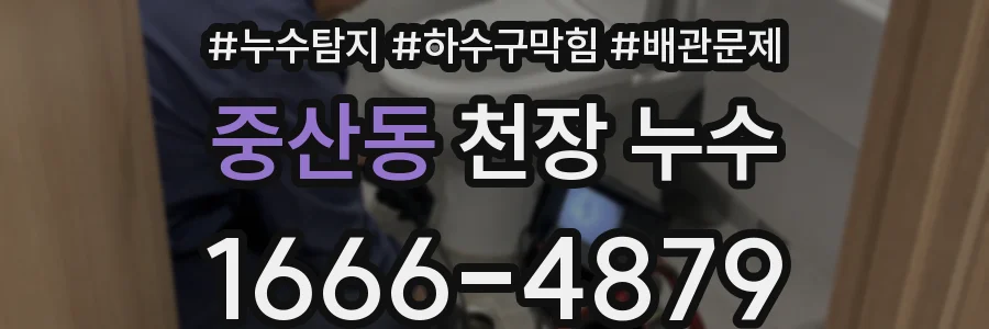 중산동 천장 누수