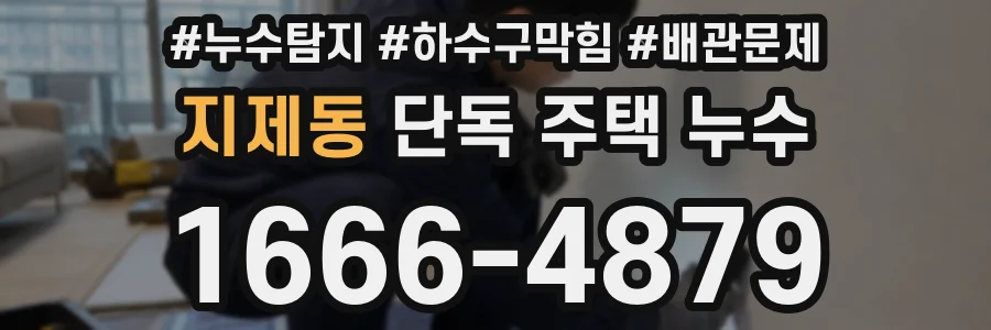 지제동 단독 주택 누수