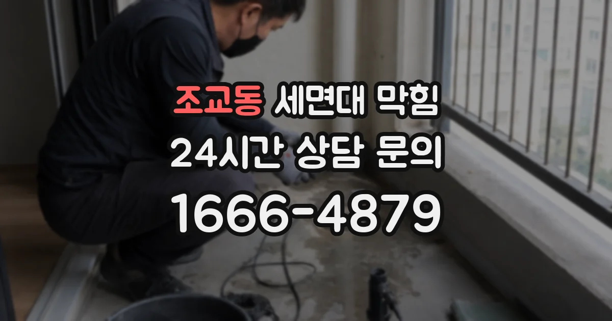 조교동 세면대 막힘