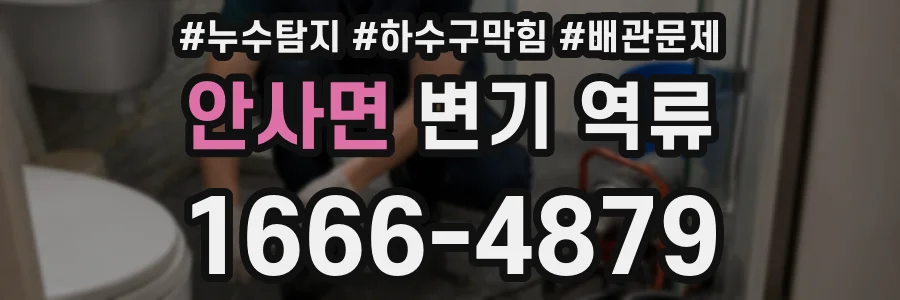 안사면 변기 역류