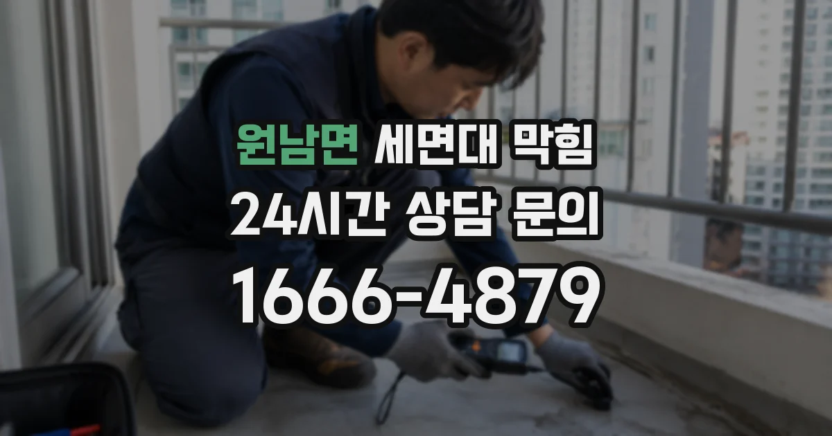 원남면 세면대 막힘
