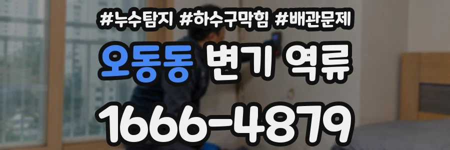 오동동 변기 역류