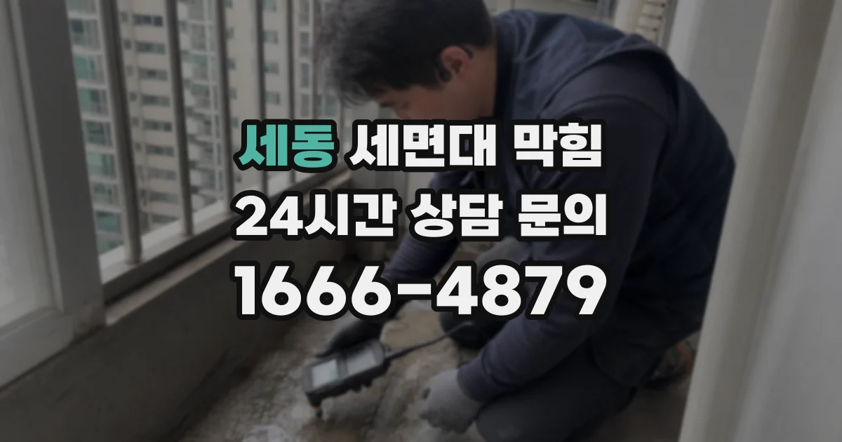 세동 세면대 막힘