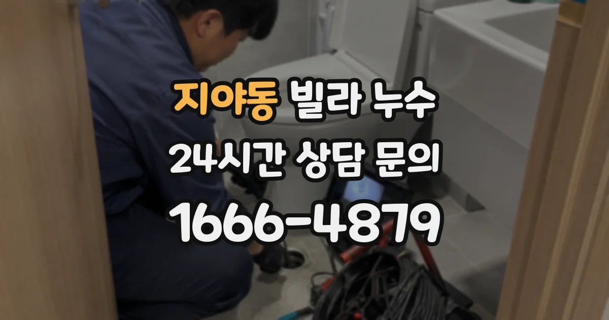 지야동 빌라 누수