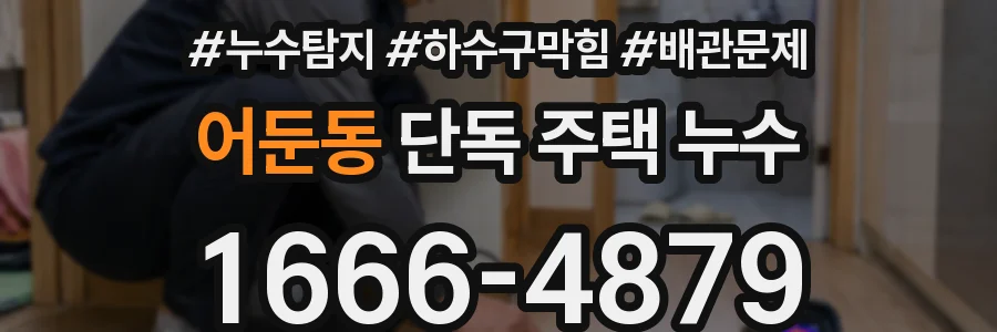 어둔동 단독 주택 누수