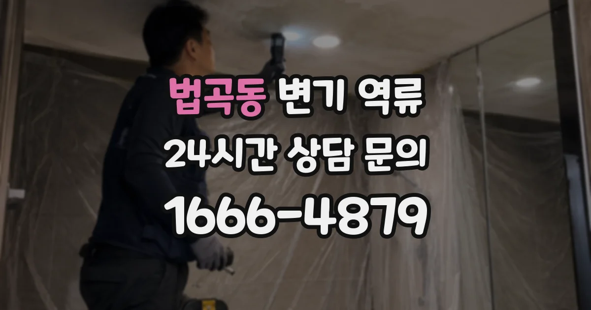 법곡동 변기 역류