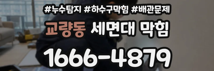교량동 세면대 막힘