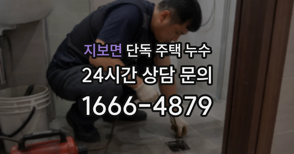 지보면 단독 주택 누수